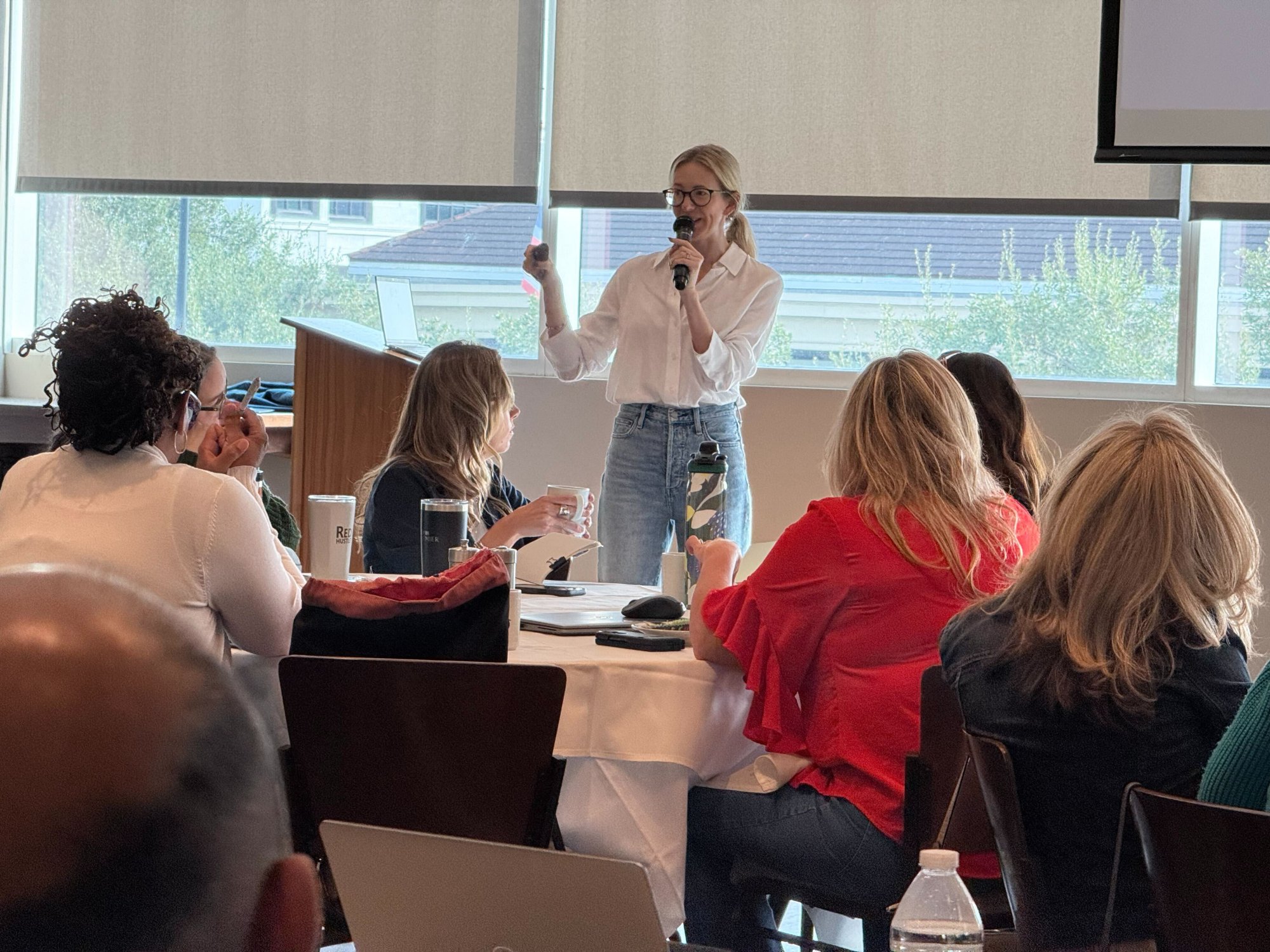 Arin Bryan facilitating a leadership development session